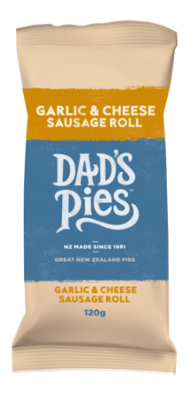 Dad's Pies Garlic & Cheese Sausage Roll