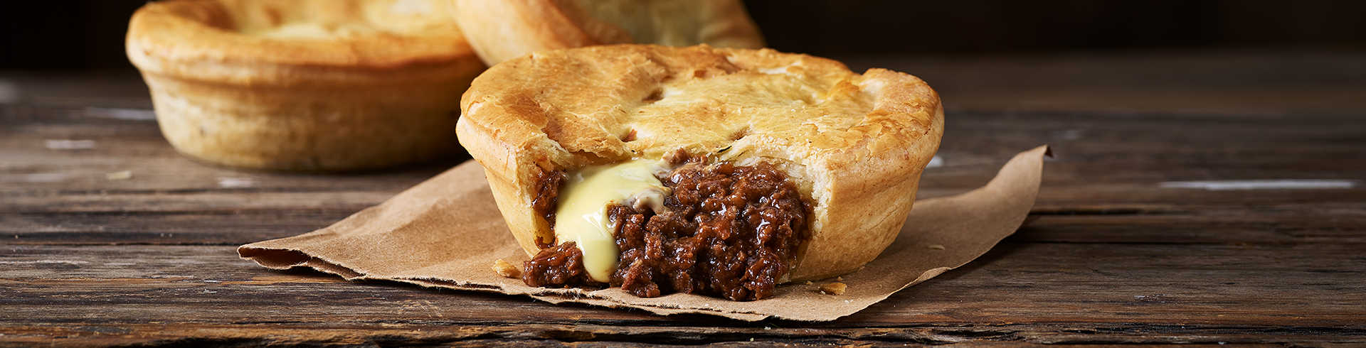 Gluten Free Mince & Cheese Pie 180g Banner